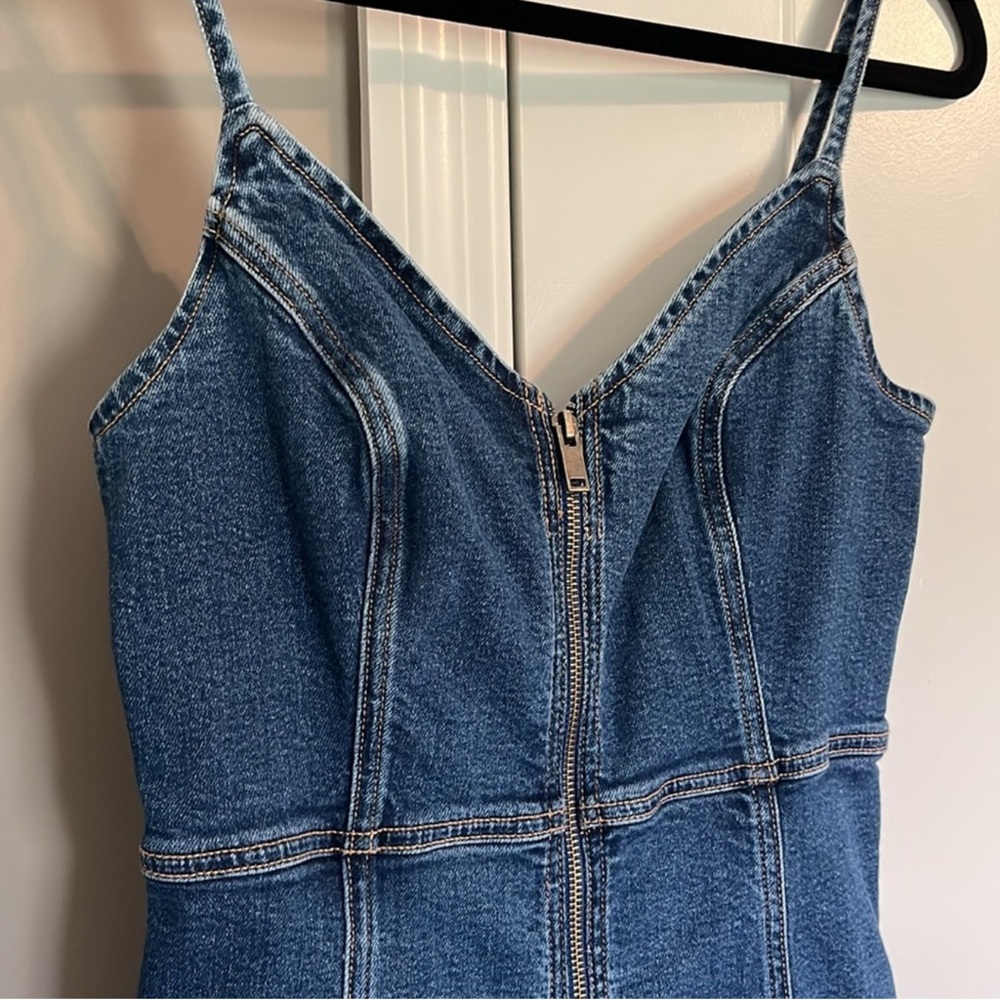 American Eagle Denim Blue Women's Dress size medium - Picture 7 of 7